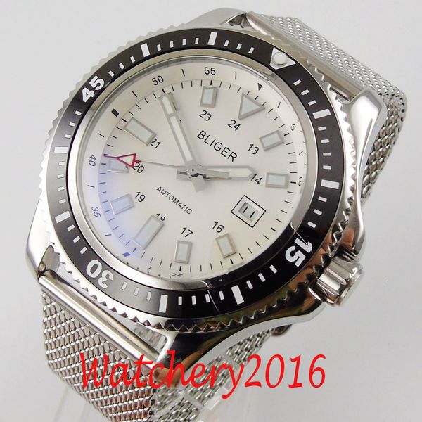 44mm bliger white card rvs case luxury brand lightweight date21 jewelry miyota automatic clockwork men watches, Slivery;brown
44mm bliger white card rvs case luxury brand lightweight date21 jewelry miyota automatic clockwork men watches, Slivery;brown