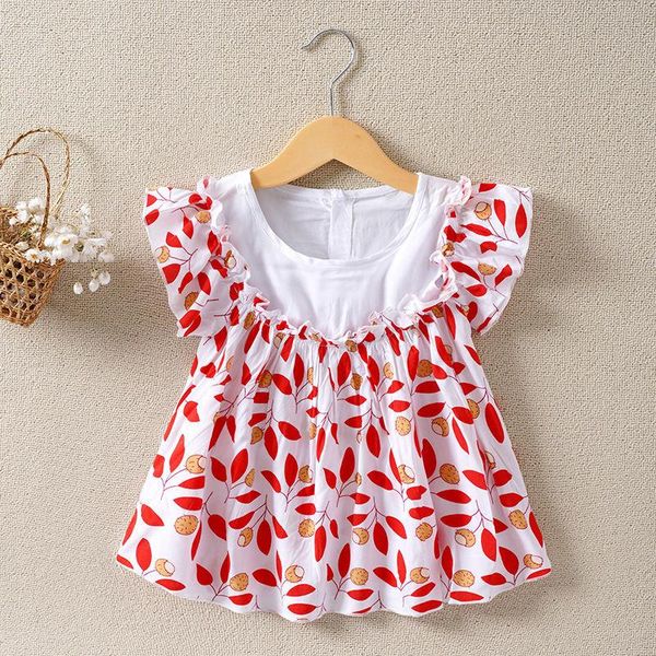 girl's dresses cotton toddler girls floral dress summer baby ruffles print princess short-sleeved kids children clothes, Red;yellow
girl's dresses cotton toddler girls floral dress summer baby ruffles print princess short-sleeved kids children clothes, Red;yellow
