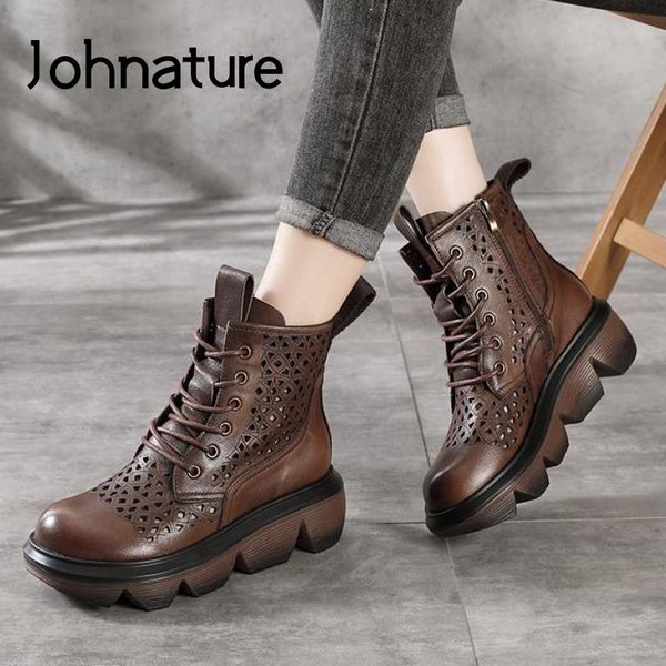 johnature retro genuine leather women sandals 2021 new summer shoes zip handmade concise hollow lace-up platform ladies sandals, Black
johnature retro genuine leather women sandals 2021 new summer shoes zip handmade concise hollow lace-up platform ladies sandals, Black