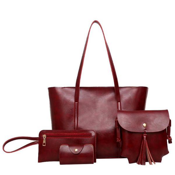 shoulder bags women leather 4 set handbag tote purse tassel crossbody message bag satchel bolsa feminina #srn
shoulder bags women leather 4 set handbag tote purse tassel crossbody message bag satchel bolsa feminina #srn