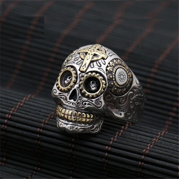 925 sterling silver skeleton band rings two tones american european punk style antique designer luxury jewelry accessories gifts
925 sterling silver skeleton band rings two tones american european punk style antique designer luxury jewelry accessories gifts