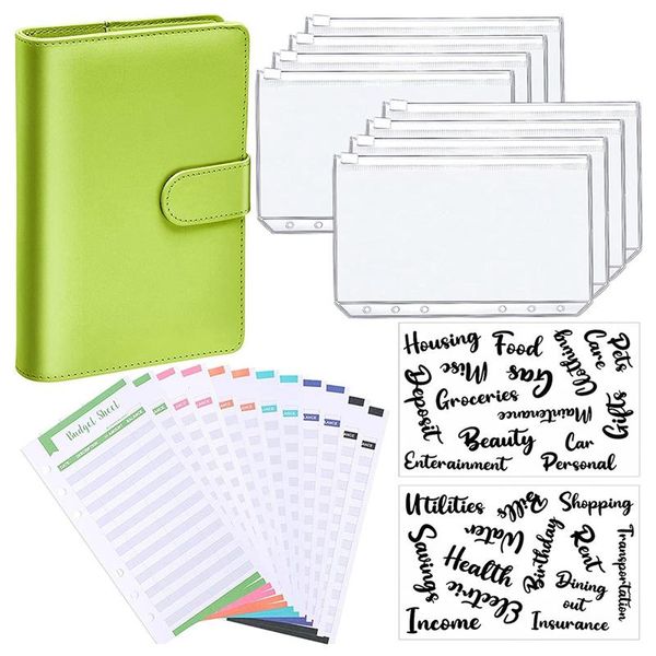 gift wrap a6 pu leather notebook binder budget planning notepad 6 ring covers, 8 pockets,for bill
gift wrap a6 pu leather notebook binder budget planning notepad 6 ring covers, 8 pockets,for bill