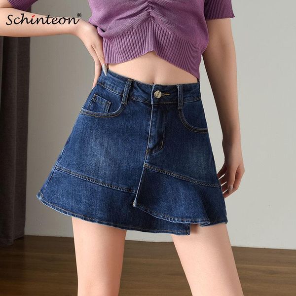 women's shorts schinteon women denim big size summer high waist korean preppy style ruffles casual jeans, White;black
women's shorts schinteon women denim big size summer high waist korean preppy style ruffles casual jeans, White;black