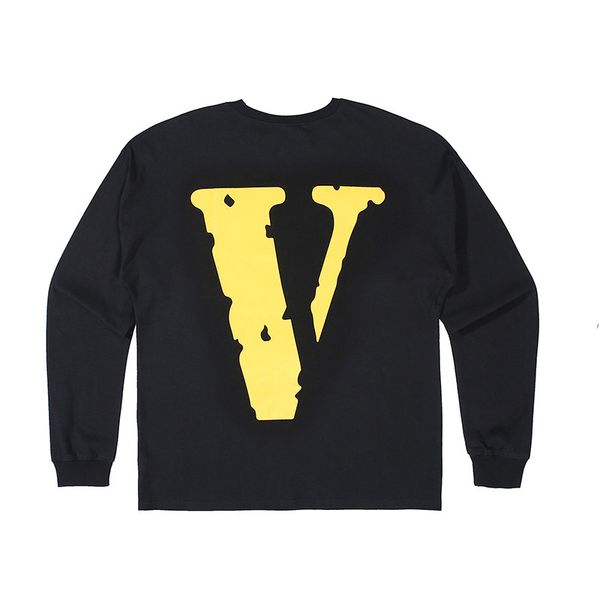 fashion brand street big v letter printing round neck men's and women's sweater cotton long sleeve loose hip hop, Black 
fashion brand street big v letter printing round neck men's and women's sweater cotton long sleeve loose hip hop, Black