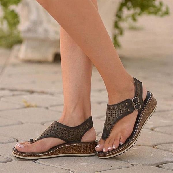 new wedges sandals women summer open toe hollow out roman ladies shoes mid heels platform sandals beach flip flops plus size 11, Black
new wedges sandals women summer open toe hollow out roman ladies shoes mid heels platform sandals beach flip flops plus size 11, Black