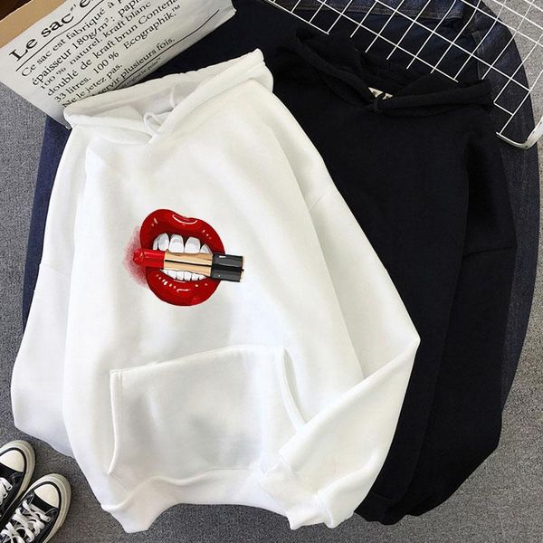 women's hoodies & sweatshirts winter harajuku cute hoodie lip lipstick print pullover autumn black white cotton
women's hoodies & sweatshirts winter harajuku cute hoodie lip lipstick print pullover autumn black white cotton