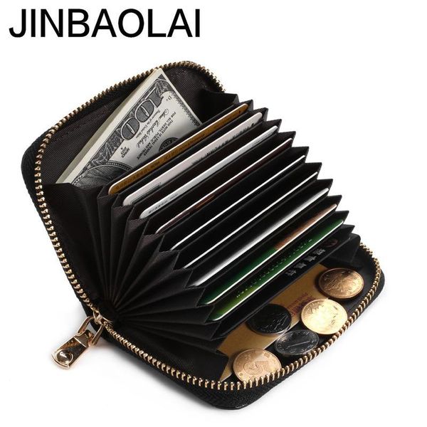 card holders jinbaolai men's holder multi-card position women's mini purse embossed leather zipper organ wallet, Brown;gray
card holders jinbaolai men's holder multi-card position women's mini purse embossed leather zipper organ wallet, Brown;gray