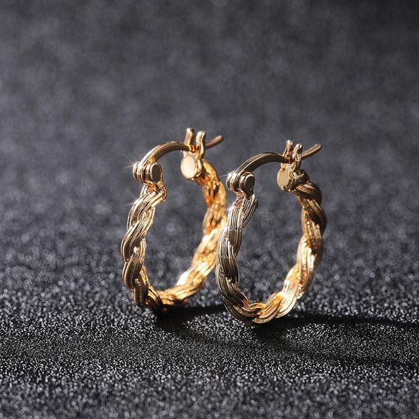 hoop & huggie caoshi trendy twist design earrings for women gold color round circle fashion personality female jewelry party, Golden;silver
hoop & huggie caoshi trendy twist design earrings for women gold color round circle fashion personality female jewelry party, Golden;silver