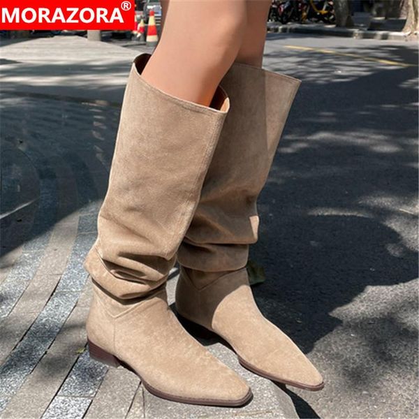 boots morazora 2022 arrive western women casual shoes suede leather slip on pleated low heels autumn knee high, Black
boots morazora 2022 arrive western women casual shoes suede leather slip on pleated low heels autumn knee high, Black