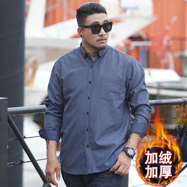 men's casual shirts extra xl menswear winter long sleeved shirt loose all match fat guy thermal plus size men clothing, White;black
men's casual shirts extra xl menswear winter long sleeved shirt loose all match fat guy thermal plus size men clothing, White;black