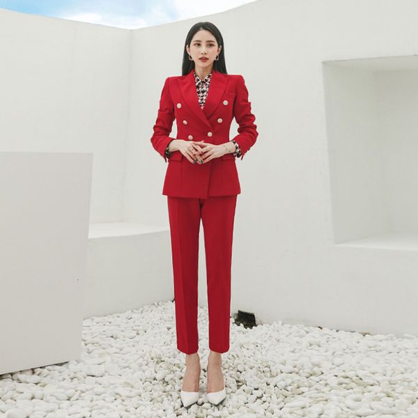 fashion new arrival comfortable work style red slim double breasted blazer long pants elegant pant suits x2oy, White;black
fashion new arrival comfortable work style red slim double breasted blazer long pants elegant pant suits x2oy, White;black