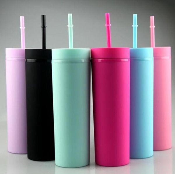 16oz acrylic skinny tumblers matte colors double wall 500ml tumbler coffee drinking plastic sippy cup with lid straws
16oz acrylic skinny tumblers matte colors double wall 500ml tumbler coffee drinking plastic sippy cup with lid straws