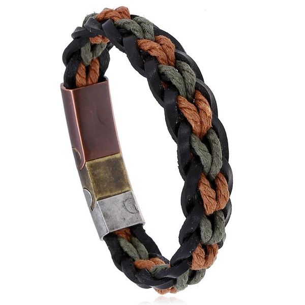charm bracelets stainless steel buckle connector bracelet leather rope briaded woven simple fashion jewelry gift party, Golden;silver
charm bracelets stainless steel buckle connector bracelet leather rope briaded woven simple fashion jewelry gift party, Golden;silver