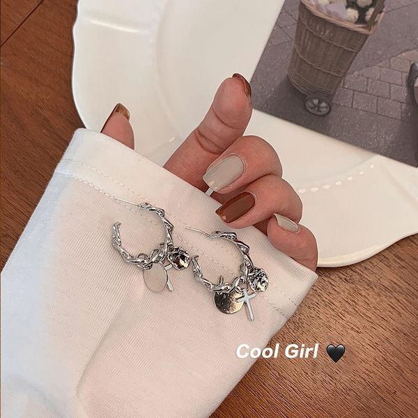 dangle & chandelier 2021 y2k aesthetic cool cross ring earring for woman crucifix eardrop fro jewelry wholesale, Silver
dangle & chandelier 2021 y2k aesthetic cool cross ring earring for woman crucifix eardrop fro jewelry wholesale, Silver