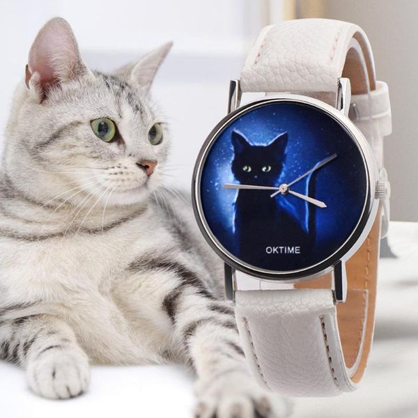 wristwatches women watch mysterious black cat printing clock gift luxury leather strap dress laides quartz wristwatch relogio fi, Slivery;brown
wristwatches women watch mysterious black cat printing clock gift luxury leather strap dress laides quartz wristwatch relogio fi, Slivery;brown