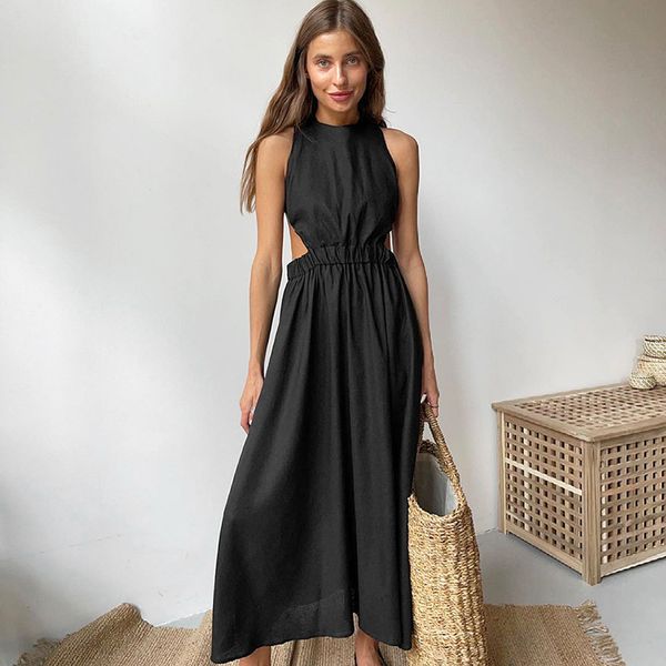 2021 summer womens dress cotton linen casual lady backless high waist commuter pleated lace-up clothes, Black;gray
2021 summer womens dress cotton linen casual lady backless high waist commuter pleated lace-up clothes, Black;gray