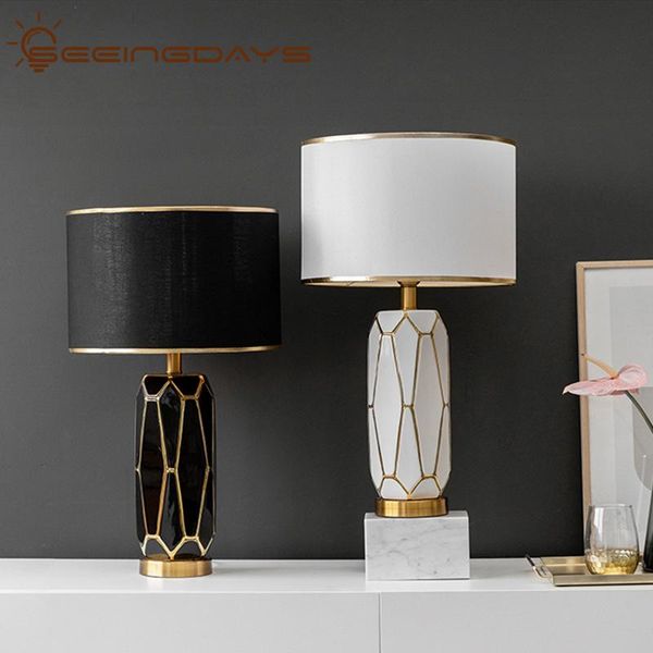 table lamps post modern light luxury american simple white and gold ceramic lamp for bedroom bedside european decorative
table lamps post modern light luxury american simple white and gold ceramic lamp for bedroom bedside european decorative