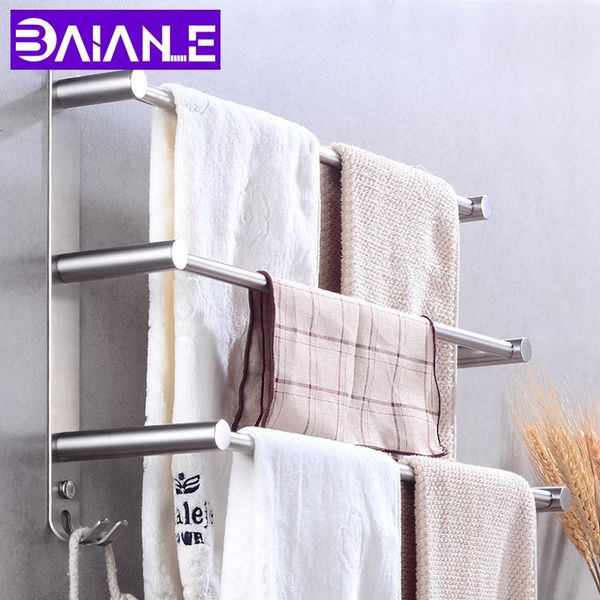 bathroom towel bar holder stainless steel three layer towel rack hanging holder wall mounted hanger rack with hooks
bathroom towel bar holder stainless steel three layer towel rack hanging holder wall mounted hanger rack with hooks