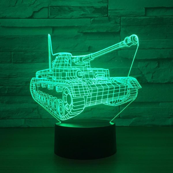 tank modeling 3d lights 7color touch remote control night light lovely 7 color change 3d lamp christmas decorations gift 
tank modeling 3d lights 7color touch remote control night light lovely 7 color change 3d lamp christmas decorations gift