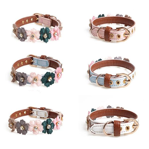 dog collars & leashes diamond pet cat collar flower chain perro leather for small middle chihuahua pug spitz supplies high grade 
dog collars & leashes diamond pet cat collar flower chain perro leather for small middle chihuahua pug spitz supplies high grade