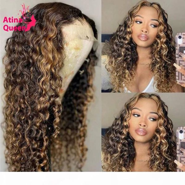 deep part curly omber honey blonde hd transparent lace wig highlight glueless colored brazilian human hair wig bounce culrs remy, Black;brown
deep part curly omber honey blonde hd transparent lace wig highlight glueless colored brazilian human hair wig bounce culrs remy, Black;brown