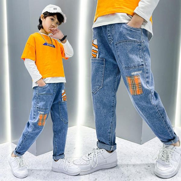 jeans boys clothing handsome children's trousers 2021 trendy medium and big children western style outerwear casual, Blue
jeans boys clothing handsome children's trousers 2021 trendy medium and big children western style outerwear casual, Blue