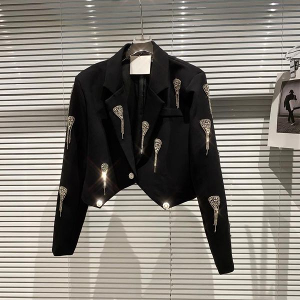 women's suits & blazers 2021 fall winter fashion clothing love tassel rhinestone chain short suit women ol blazer jacket coats loose st, White;black
women's suits & blazers 2021 fall winter fashion clothing love tassel rhinestone chain short suit women ol blazer jacket coats loose st, White;black