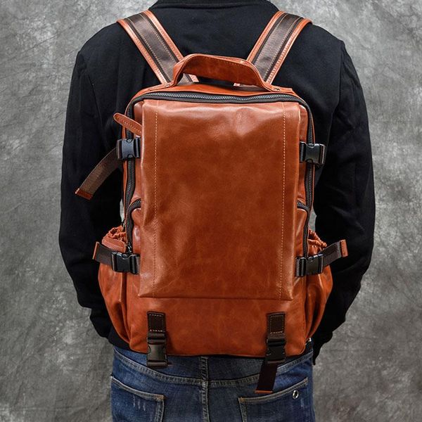 backpack luufan genuine cow leather for man cowskin big capacity lapbagpack black travel rucksack school bag male satchel
backpack luufan genuine cow leather for man cowskin big capacity lapbagpack black travel rucksack school bag male satchel