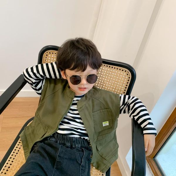 waistcoat autumn boys fashion korean style multiple pockets waistcoats children stand collar zipper vests, Camo
waistcoat autumn boys fashion korean style multiple pockets waistcoats children stand collar zipper vests, Camo