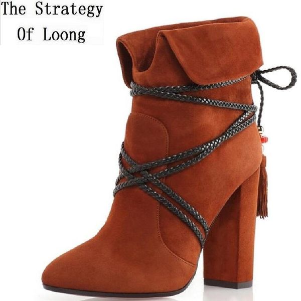 boots spring autumn winter thick heels pointed toe fringe sewing cross-tied plush plus size 43 44 flock women 20210215, Black
boots spring autumn winter thick heels pointed toe fringe sewing cross-tied plush plus size 43 44 flock women 20210215, Black