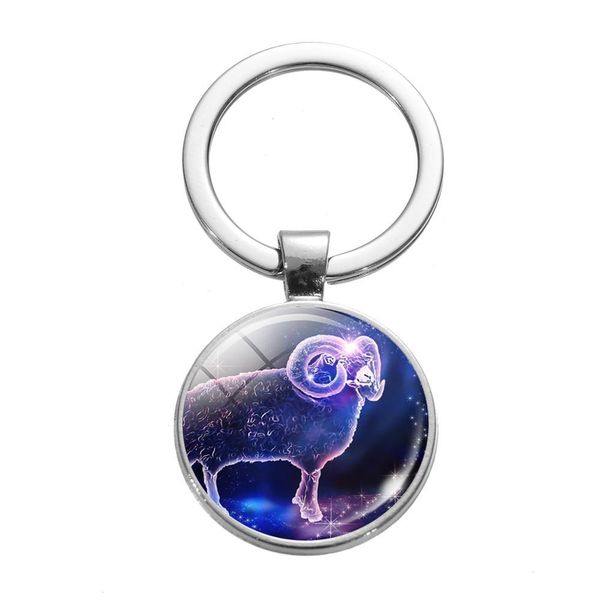 12 constellations keychain zodiac sign libra aries glass key ring chain birthday gift to friends couple jewelry, Silver
12 constellations keychain zodiac sign libra aries glass key ring chain birthday gift to friends couple jewelry, Silver