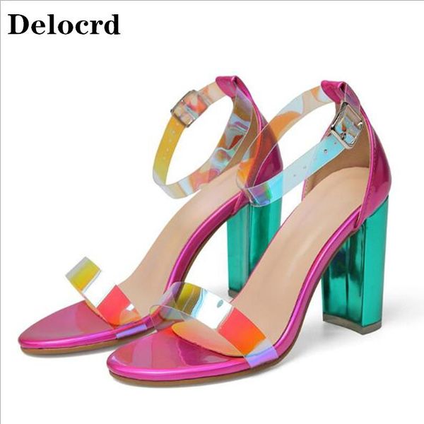 sandals european and american elegant word buckle with round toe thick high-heeled large size solid color summer women's shoes, Black
sandals european and american elegant word buckle with round toe thick high-heeled large size solid color summer women's shoes, Black