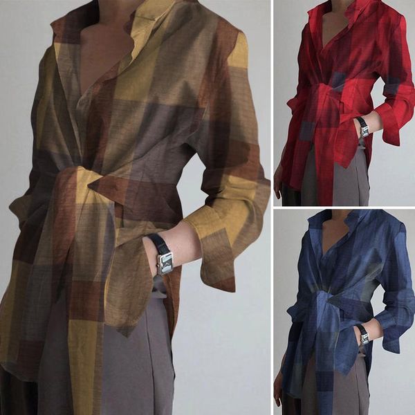 women's blouses & shirts fashion women long sleeve shirt casual lace up elegant lapel neck ol asymmetric spring blusas femininas, White
women's blouses & shirts fashion women long sleeve shirt casual lace up elegant lapel neck ol asymmetric spring blusas femininas, White