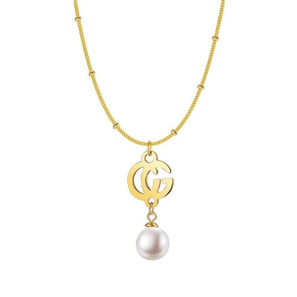 Pendant Necklaces POTCET Korea Fashion Trend Temperament Women's Titanium Steel Pearl Necklace Retro Personality Jewelry, Silver
Pendant Necklaces POTCET Korea Fashion Trend Temperament Women's Titanium Steel Pearl Necklace Retro Personality Jewelry, Silver
