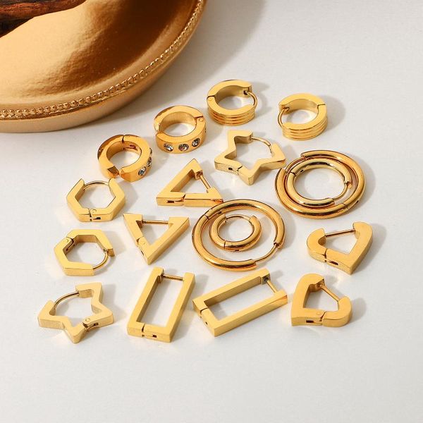 hoop & huggie waterproof stainless steel earrings for women trendy gold color crytstal circle ear buckle jewelry accessories, Golden;silver
hoop & huggie waterproof stainless steel earrings for women trendy gold color crytstal circle ear buckle jewelry accessories, Golden;silver