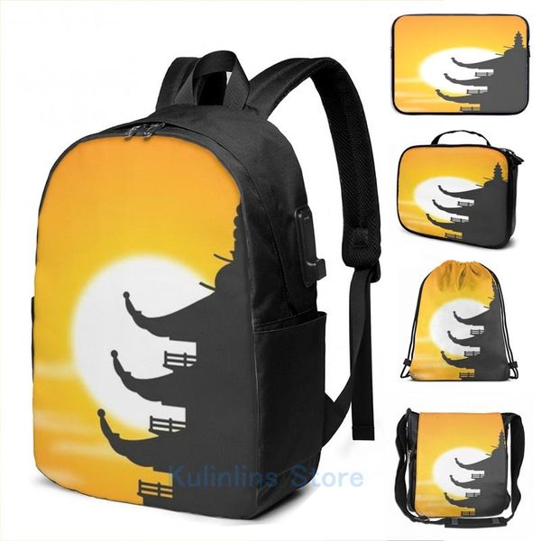 backpack funny graphic print asian pagoda at dusk usb charge men school bags women bag travel laptop
backpack funny graphic print asian pagoda at dusk usb charge men school bags women bag travel laptop
