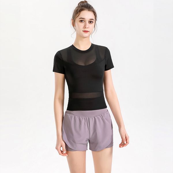 lu-1263 luxury designer yoga sports running t-shirt fitness service woman naked short sleeve speed dry breathable high quality, White;red
lu-1263 luxury designer yoga sports running t-shirt fitness service woman naked short sleeve speed dry breathable high quality, White;red
