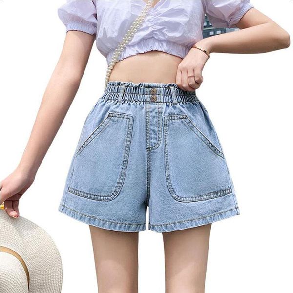 2021 summer shorts women vintage high waist blue wide leg jeans shorts ladies plus size women's denim short, White;black
2021 summer shorts women vintage high waist blue wide leg jeans shorts ladies plus size women's denim short, White;black