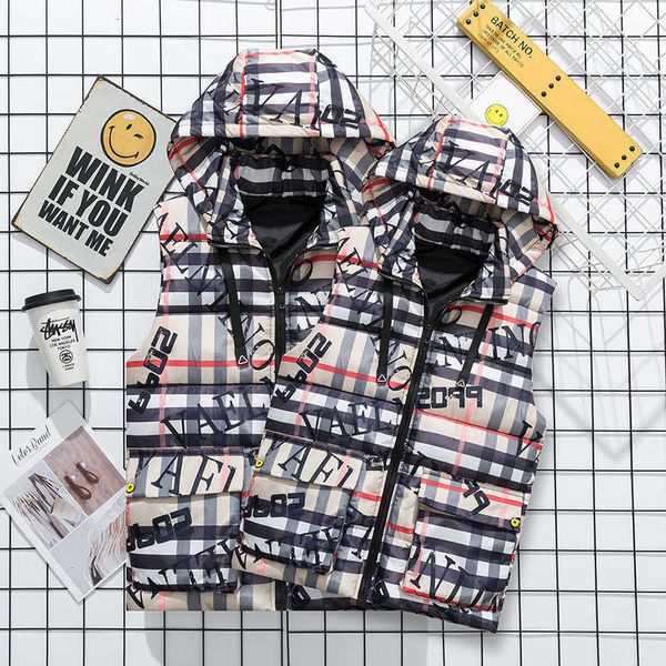 camouflage vest autumn winter men's hooded slim coat with and thickened casual stand collar down cotton jacket, Black;white
camouflage vest autumn winter men's hooded slim coat with and thickened casual stand collar down cotton jacket, Black;white