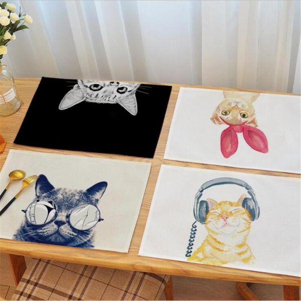 mats & pads chic cotton linen placemat cartoon cute cats non-slip insulation dinner table mat durable bowl home decor tools 1pc
mats & pads chic cotton linen placemat cartoon cute cats non-slip insulation dinner table mat durable bowl home decor tools 1pc