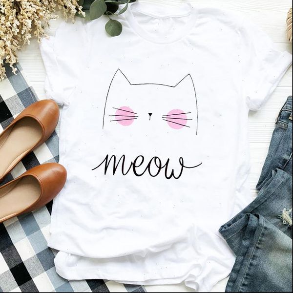 women lady t shirt cat face summer autumn short sleeve print casual tee womens tshirt for female clothes graphic, White
women lady t shirt cat face summer autumn short sleeve print casual tee womens tshirt for female clothes graphic, White