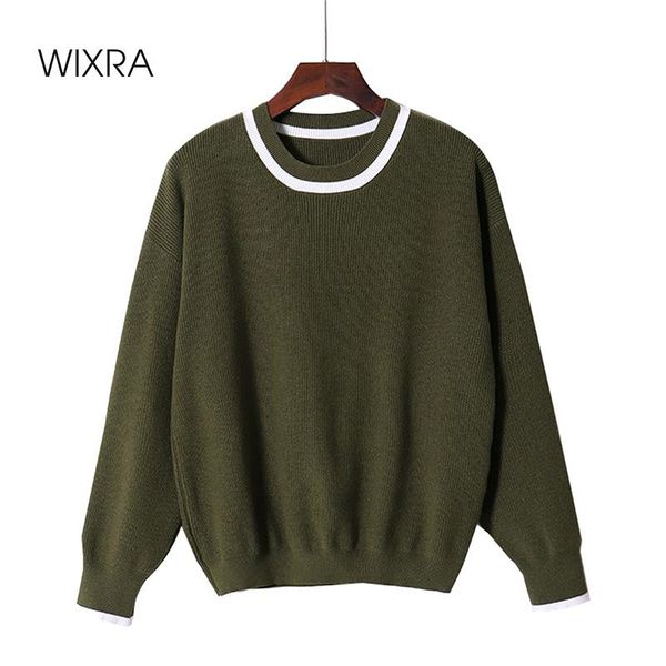 women's sweaters wixra womens stylish fashion o-neck long sleeve autumn winter loose pullovers femme knitted jumpers, White;black
women's sweaters wixra womens stylish fashion o-neck long sleeve autumn winter loose pullovers femme knitted jumpers, White;black