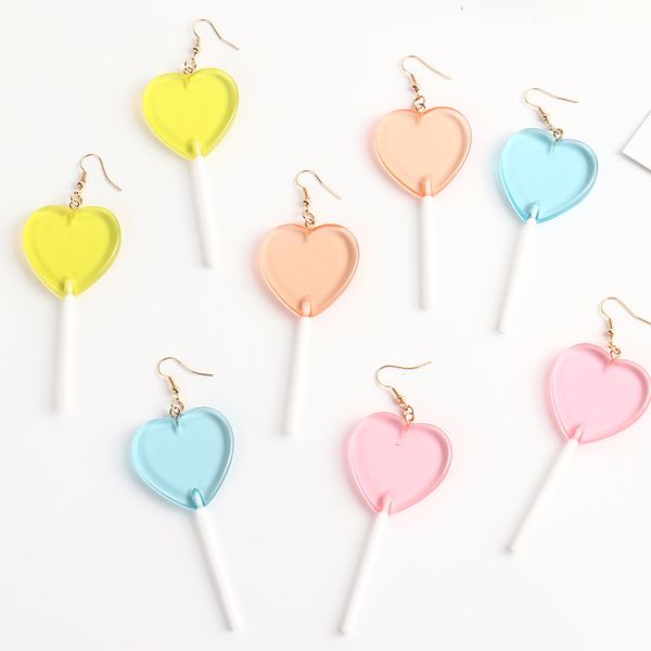 ez3316 fashion jewelry personality sweet candy color love lollipop ear hook earrings, Silver
ez3316 fashion jewelry personality sweet candy color love lollipop ear hook earrings, Silver