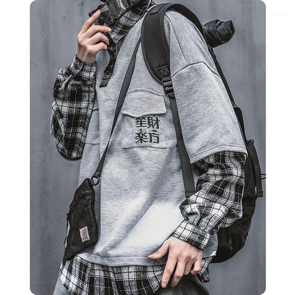 men's hoodies & sweatshirts clothes harajuku versatile fake two-piece shirt trendy tooling ruffian long sleeve hoodie sweatshirt street, Black
men's hoodies & sweatshirts clothes harajuku versatile fake two-piece shirt trendy tooling ruffian long sleeve hoodie sweatshirt street, Black