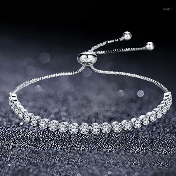 link, chain kleeder tennis adjustable charm bracelets & bangles with cubic zirconia silver color for woman jewelry gift pulseras mujer1, Black
link, chain kleeder tennis adjustable charm bracelets & bangles with cubic zirconia silver color for woman jewelry gift pulseras mujer1, Black
