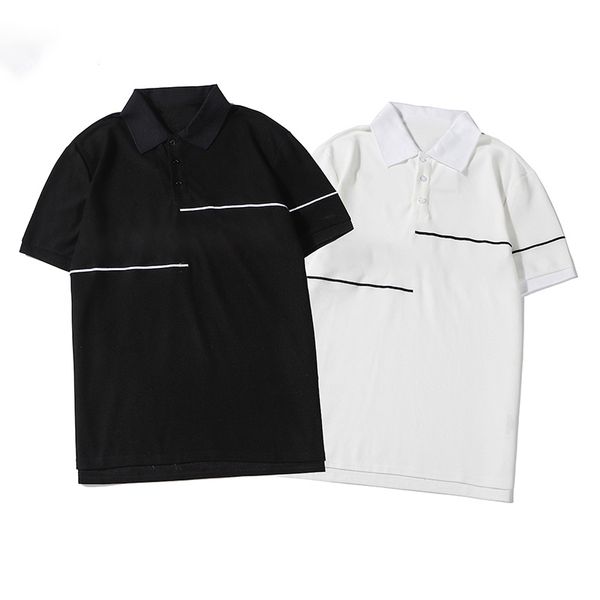 fashion summer men line short sleeve polo shirt men and women cotton polo shirt size s-2xl, White;black
fashion summer men line short sleeve polo shirt men and women cotton polo shirt size s-2xl, White;black