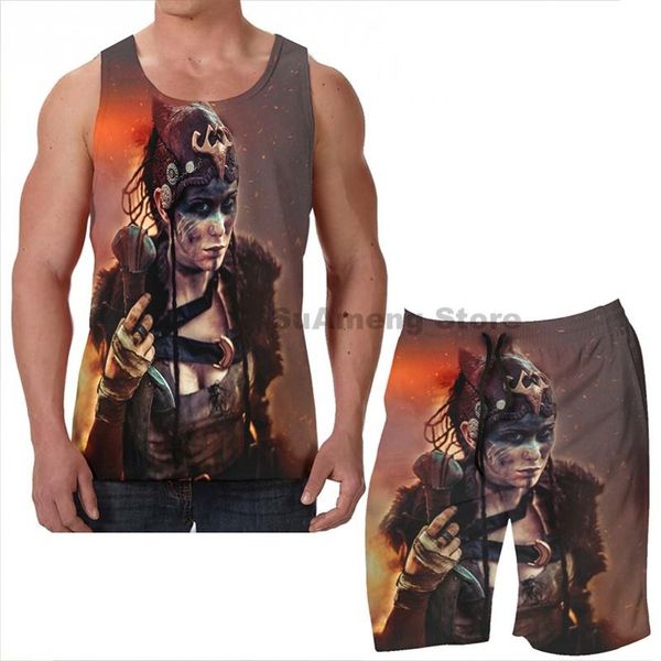 men's tracksuits summer funny print men tank women hellblade senuas sacrifice beach shorts sets fitness vest, Gray
men's tracksuits summer funny print men tank women hellblade senuas sacrifice beach shorts sets fitness vest, Gray