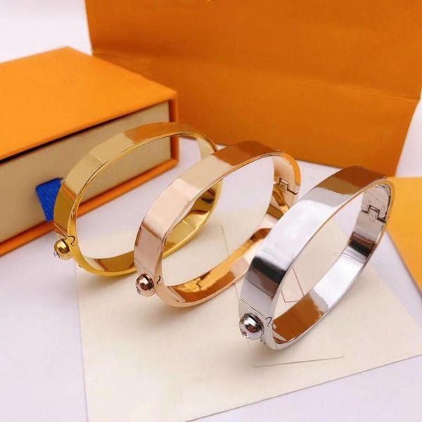 bangle luxury lovers' bracelet fashion stainless steel classic wide bracelets men women engagement brand jewelry with box, Black
bangle luxury lovers' bracelet fashion stainless steel classic wide bracelets men women engagement brand jewelry with box, Black