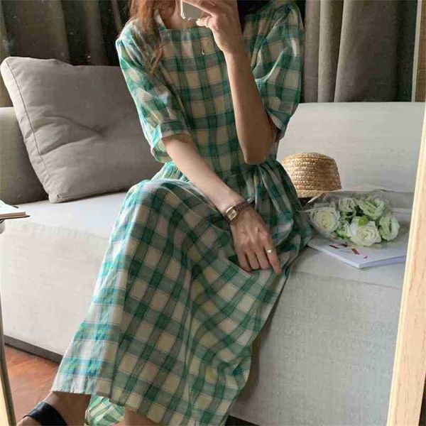 green plaid loose geometric all match chic high waist stylish streetwear casual long dresses vestidos 210525, Black;gray
green plaid loose geometric all match chic high waist stylish streetwear casual long dresses vestidos 210525, Black;gray