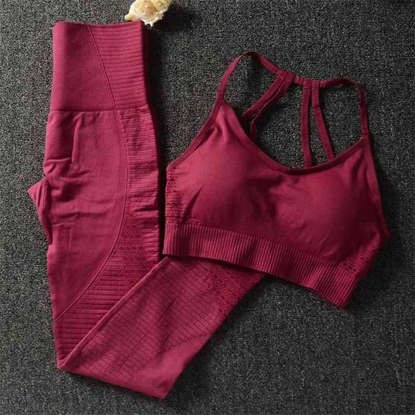 2 piece set women fitness tracksuit seamless yoga hollow out gym padded sport bra+high waist leggings workout sportswear 210813, Gray
2 piece set women fitness tracksuit seamless yoga hollow out gym padded sport bra+high waist leggings workout sportswear 210813, Gray